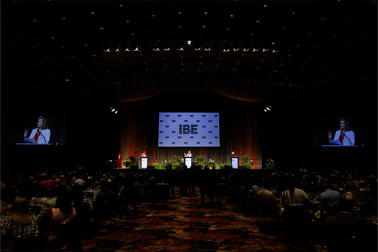 View from back of room at IBE Corporate Luncheon and Awards Presentation.